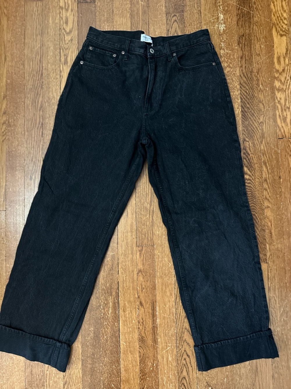 Abercrombie & Fitch Black Wide Leg Jeans